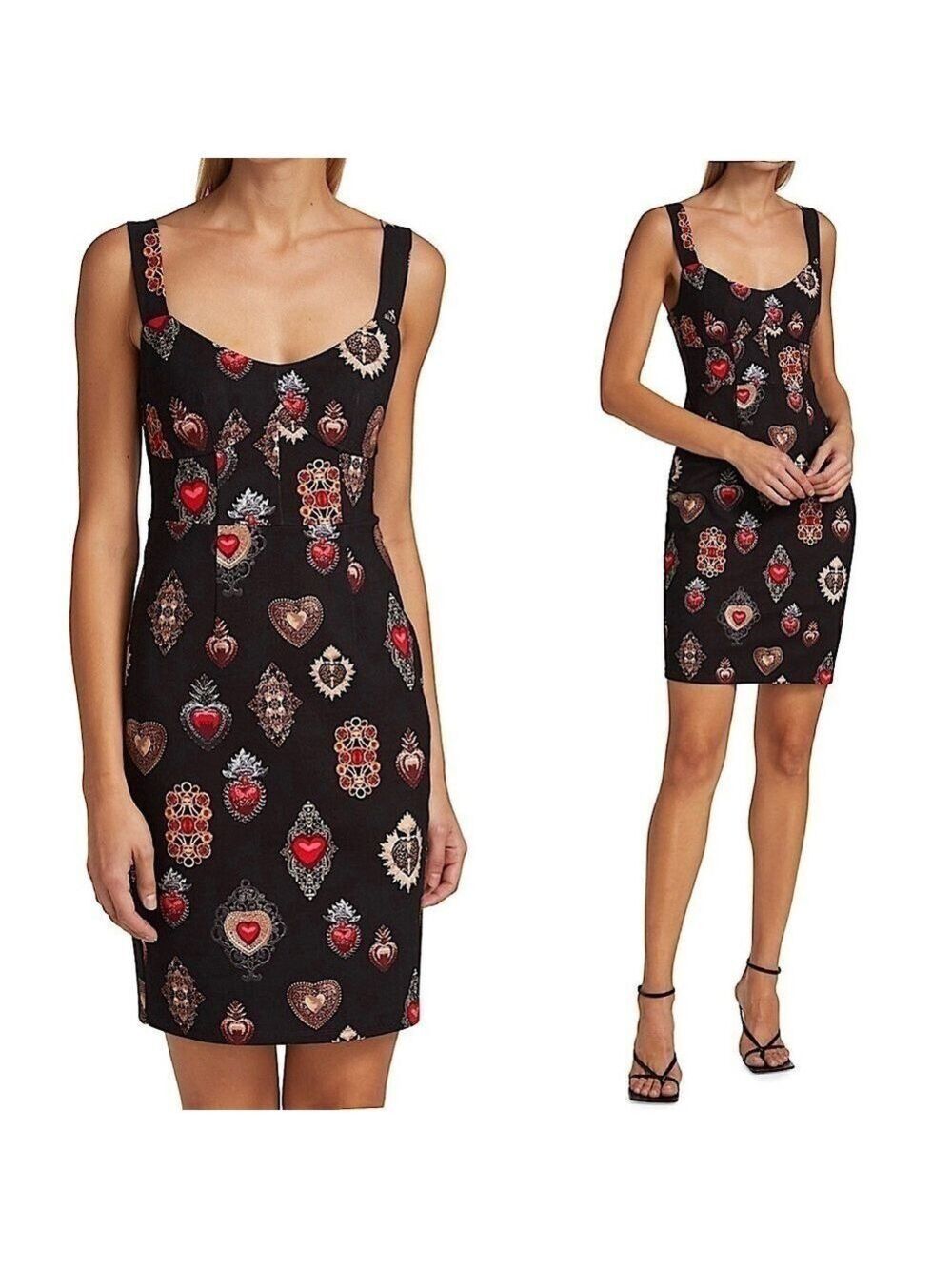 L'AGENCE Kelli Jewel Printed Bustier Dress